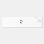 Navy Blue Monogram C Bumper Stickers