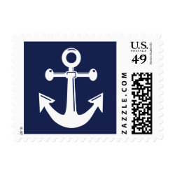 Navy Blue Nautical Wedding Stamps Stamps