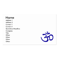 Navy Blue Om or Aum ॐ.png Business Card