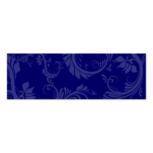Navy blue orange wedding favor tags business card templates (back side)