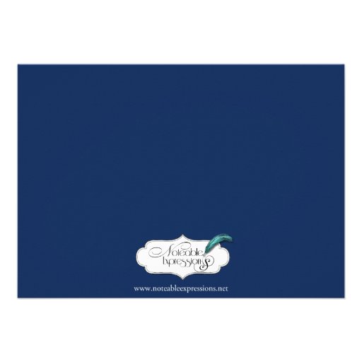 Navy Blue Photo Graduation Announcement