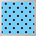 Navy Polka Dots on Light Blue