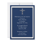 Navy Blue Religious Invitation