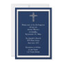 Navy Blue Religious Invitation Navy Blue Religious Invitation
