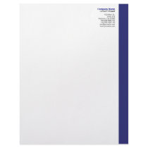 Navy Blue Right Sidebar Letterhead by Personalization_Shop Navy Blue Right Sidebar Letterhead