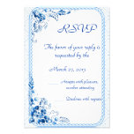 Navy Blue RSVP card invitations
