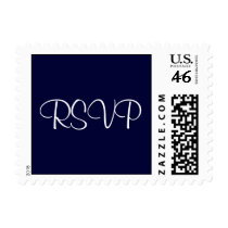 Navy blue RSVP stamps