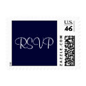 Navy blue RSVP postage by aslentz Navy blue RSVP postage