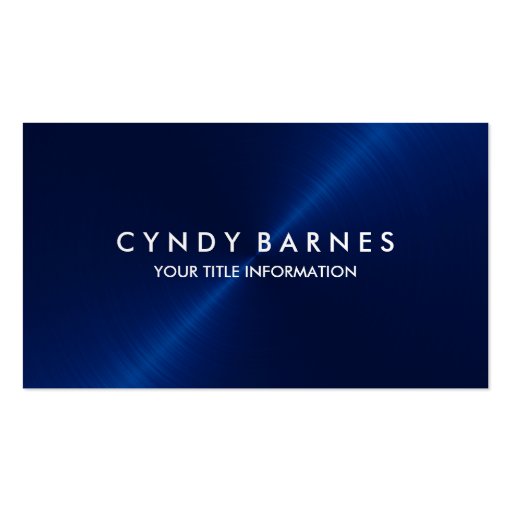 Navy Blue Sheen Business Card (front side)