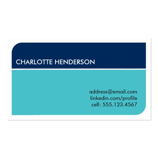 Navy blue smart student employment resume card business card templates