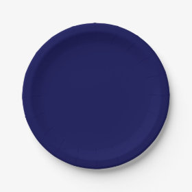 Navy Blue Solid Color 7 Inch Paper Plate