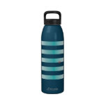 Navy Blue Stripes Liberty Bottle water bottles