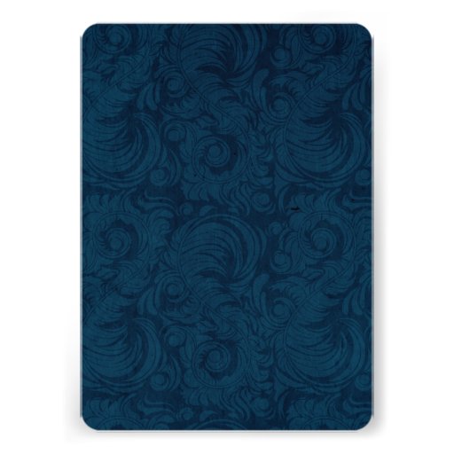 Navy Blue Sunflower Wedding Invitation