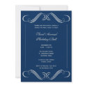Navy blue symphony flourish corporate event party invitation
