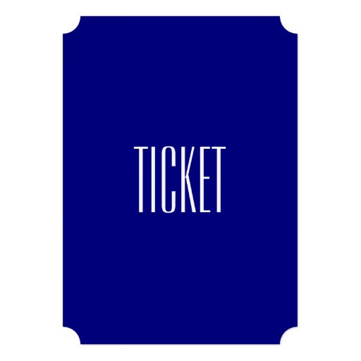 Navy Blue Ticket Police Graduation Invitations