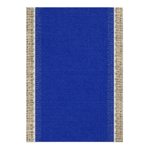 Navy Blue Vintage Lace Wedding Invitations