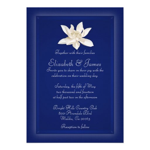 Navy Blue Wedding Invitations