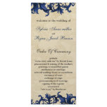 "navy blue" Wedding program Customized Rack Card