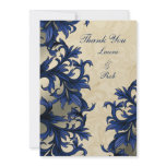 "navy blue" wedding ThankYou Cards Invite
