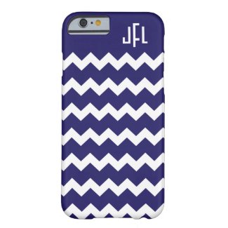 Navy Blue & White Chevron Monogrammed iPhone 6 cas iPhone 6 Case