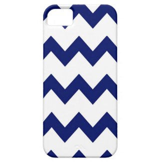 Navy Blue White Chevrons Case iPhone 5 Covers