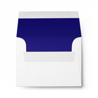 Navy Blue White Linen RSVP Envelopes