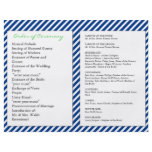 Navy Blue White Nautical Wedding Ceremony Programs Custom Flyer