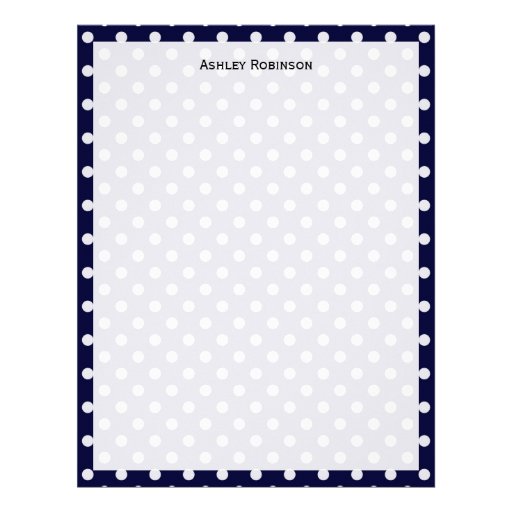 Polka Dot Letterhead - Custom Polka Dot Letterhead Templates | Zazzle