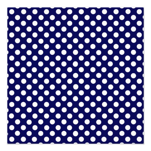 Navy Blue & White Polka Dot Wedding Invitation