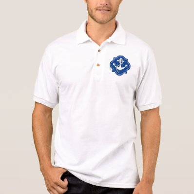 Navy blue with anchor polo t-shirt