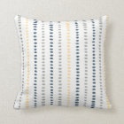 Navy Blue Gray And White Vertical Stripes Pattern Throw Pillow