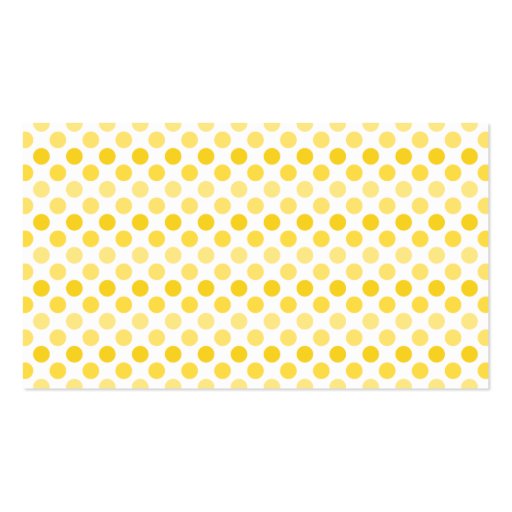 Navy Blue Yellow Polka Dot Wedding Place Cards Business Card Templates (back side)