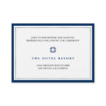 Navy border bead wedding reception enclosure card business card templates