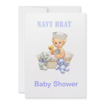 Navy Brat Baby Shower Invitation