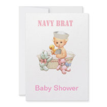 Navy Brat Baby Shower Invitation