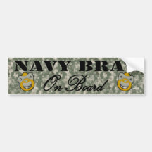 Navy Brat On Board (Window Sticker) Bumper Sticker