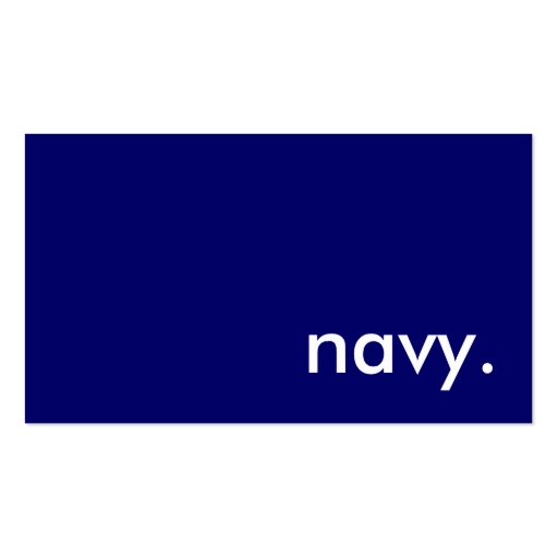 navy. business cards (front side)