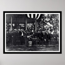 Navy Cadet Receiving His Diploma at Annapolis 1902 Poster