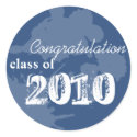 Navy congratulation class of graduation gift tag sticker