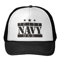 NAVY Dad - Black Logo Mesh Hats