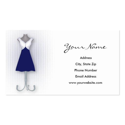 Navy Dress Business Cards (front side)
