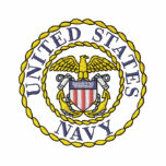 Navy Emblem Embroidered Polo Shirt