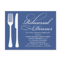 NAVY FLATWARE | REHEARSAL DINNER INVITE POSTCARD