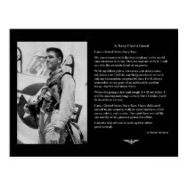Navy Flyer's Creed Card postcards