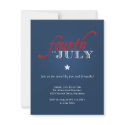 Navy fourth july colonial Independence celebration invitation