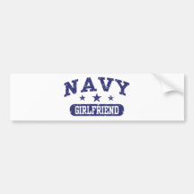 Navy Girlfriend Bumper Sticker