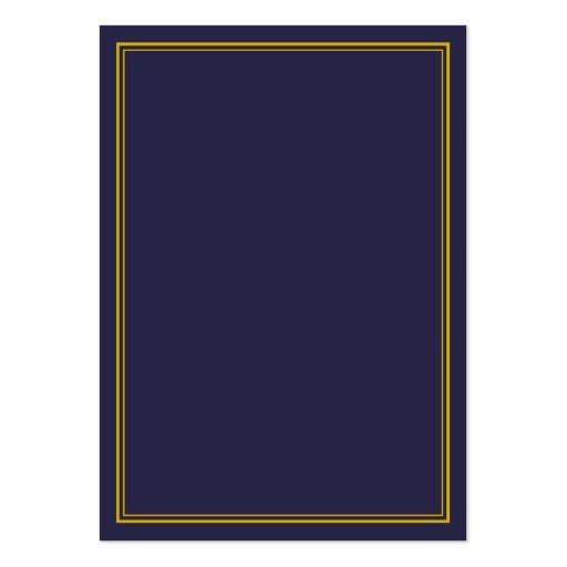 Navy & Gold Bar Mitzvah Reception Card Business Card Template (back side)
