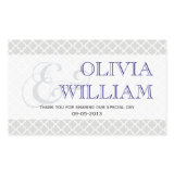 Navy gray Moroccan tile ampersand wedding favor Rectangle Stickers