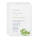 Navy green peacock garden chic wedding invitation invitation