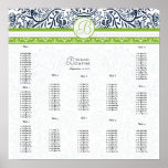 Navy & Green Wedding Seating - Do Not use template Posters
